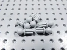 LEGO Lot of 6 Light Bluish Gray 1L Technic Axle w/ Towball BC
