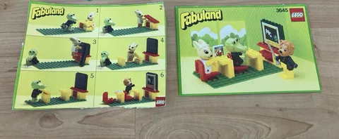 LEGO vintage fabuland 3645 Classroom complete with front/back of box