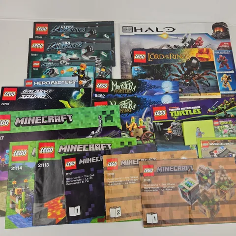 Massive LEGO 19+ Instruction Manuals Books Minecraft, TMNT, Monster Fighters etc