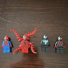 LEGO Marvel Spider-Man Minifigure Lot of 4 Spider-Man Venom Carnage Miles