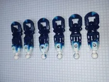 6 pieces Lego 53548pb01 Dark Blue and White Marbled Bionicle Leg Lower Section