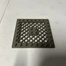 Lego 4151b Dark Bluish Gray Plate Modified 8 x 8 With Grille Hole Center 4211036