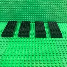 Lego Brick 4 x 12 (4202) (60033) - Black Thick Brick - Pack of 4