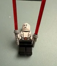 LEGO STAR WARS ASAJJ VENTRESS white torso both sabers RARE SW0615 75087
