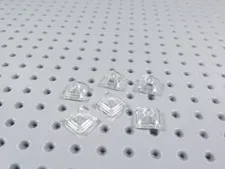 LEGO Lot of 6 Trans Clear 1x1x2/3 Pyramid Slopes BA