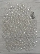 LEGO LOT 184 PCS TRANS CLEAR ROUND 2X2 DISH BOAT BOTTOM VARIETY BUILDING PIECES