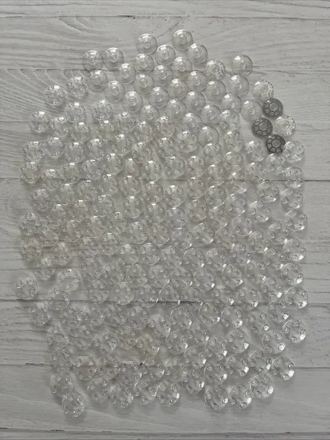 LEGO LOT 184 PCS TRANS CLEAR ROUND 2X2 DISH BOAT BOTTOM VARIETY BUILDING PIECES