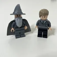 LEGO Harry Potter Minifigure Gandalf Grey & Draco Malfoy Slytherin Sweater 4841