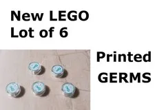 New LEGO Germs Germ Biology Class Organism Lot of 5 Printed 1x1 Science Lab Atom