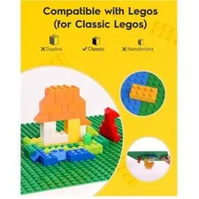 20 Large Building Baseplates Pack - Multicolor
