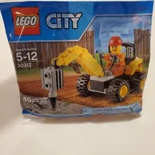 New LEGO City Demolition Driller 30312 Polybag Minifigure Construction Worker 