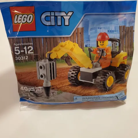 New LEGO City Demolition Driller 30312 Polybag Minifigure Construction Worker 