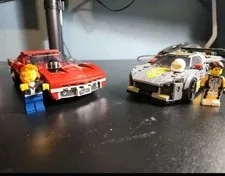 LEGO Speed Champions Corvette Z06 75870 Cars Lot w/ Race Car Driver Minifig
