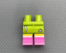 LEGO Minifigure Legs Lime Dark Pink Yellow Legs #1 Series 29 Soccer Goalkeeper