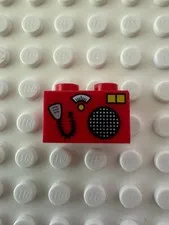 LEGO Brick 1 x 2 with Radio and Microphone Pattern 3004pb009