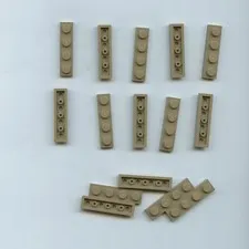 LEGO x 15 Dark Tan Plate 1 x 4 3710