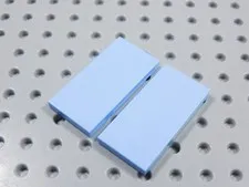 LEGO Lot of 2 Bright Light Blue 2x4 Smooth Tiles Plates BM