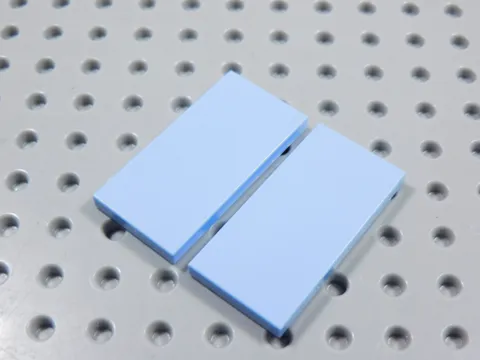 LEGO Lot of 2 Bright Light Blue 2x4 Smooth Tiles Plates BM
