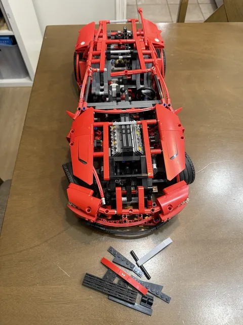 LEGO Technic Super Car 8070 Power Function 2 in 1.  for parts Assembled Wrecked