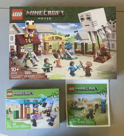 Lego Minecraft Bundle – 21273; 43027; 30732 – ALL NEW IN BOX