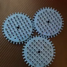 Vintage Legos Gear Parts 35 - Blue  Lot of 3