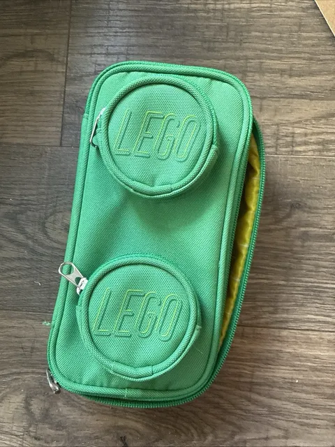 Lego Carry Gear Green Brick Mini Pouch 3 Zipper Pockets Portable