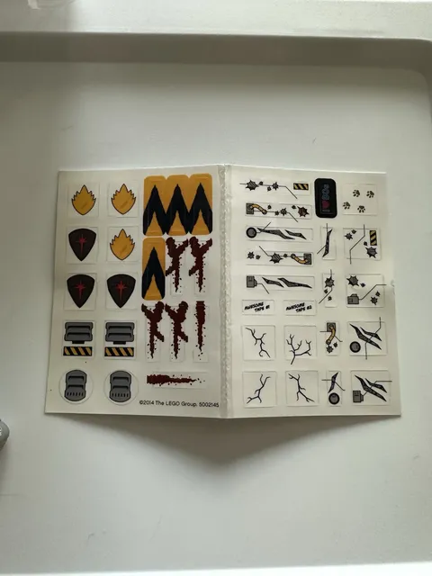 LEGO Marvel Super Heroes Rocket Raccoon 5002145 Sticker Sheet Only 5002145stk01