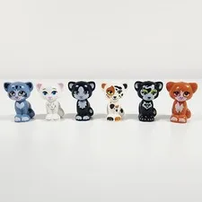 Lego Friends Cat Minifigure Lot of 6 Variety Cute Pet Animal Kitty Kitten