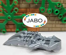 (S18 / 3 / 9) LEGO Bionicle x1951 Claw with 2 Pin Holes Pearl Heall Grey