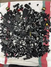 Lego  2 Pounds Random Pieces Plates Building Blocks Bulk Lot BLACK