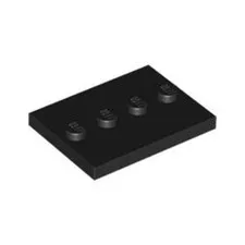 LEGO Brique Pièce 10x Noir 3x4 Plaque 4 Clous Carreau Minifig Support 6076678