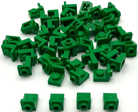 Lego 50 New Green Brackets 1 x 1 - 1 x 1 Inverted Parts