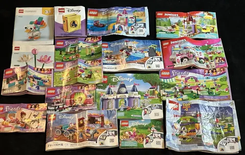 LEGO Illustrated Instruction Manuals Booklets HUGE Mixed Lot Of Mixed Theme Lego