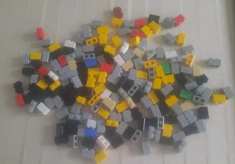 Lego Brick Lot  180x  1x2 Modified Grille Fluted Profile Assorted Colors #2877