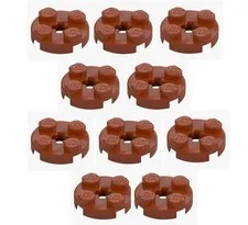 LEGO ® 10x round plate 2x2 dark orange 4032 4616027 round plate replacement part plate