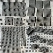 LEGO Dark Bluish Gray Plates 3958 3036 3033 3028 3456 Bulk 47pcs