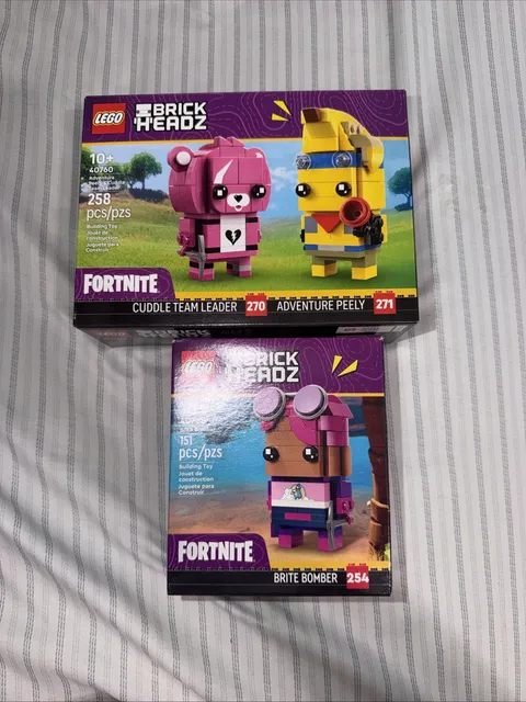 LEGO Fortnite BrickHeadz Bundle 40728 & 40730 New Sealed Brite Bomber Peely