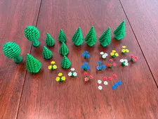 AUTHENTIC VINTAGE LEGO 6305 1980 Trees & Flowers LEGOLAND Town System Lot