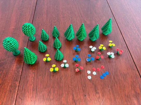 AUTHENTIC VINTAGE LEGO 6305 1980 Trees & Flowers LEGOLAND Town System Lot