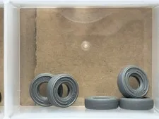LEGO Parts - Dark Bluish Gray Tire 14mm D. x 4mm Smooth Small - No 59895 - QTY 5