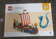 Lego 31132 VIKING SHIP THE MIDGARD SERPENT Manual Only lego creator 3 in 1 