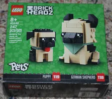 Lego BrickHeadz Pets German Shepherd and Puppy 40440. New; sealed box. 247 pcs