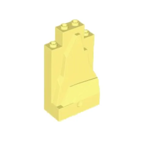 LEGO Bright Light Yellow Rock Panel 2 x 4 x 6 Wall Element 11205 #H-085