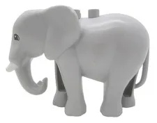 Lego Duplo Figure Elephant w/ tusks 5" slate gray