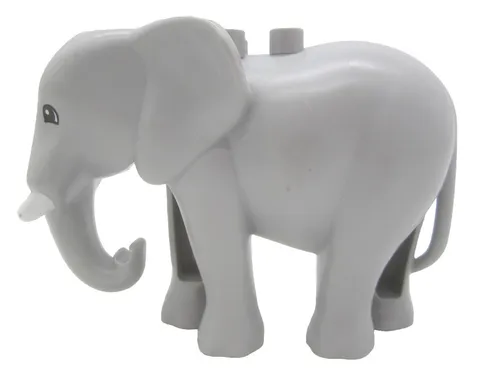 Lego Duplo Figure Elephant w/ tusks 5" slate gray