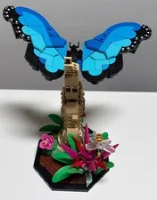 LEGO Blue Morpho Butterfly ONLY  -  Assembled (#  21342 partial)plus Manual