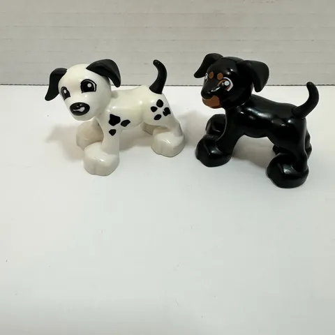 Pair Of Lego Duplo Puppy Dogs Black Dog And Dalmatian