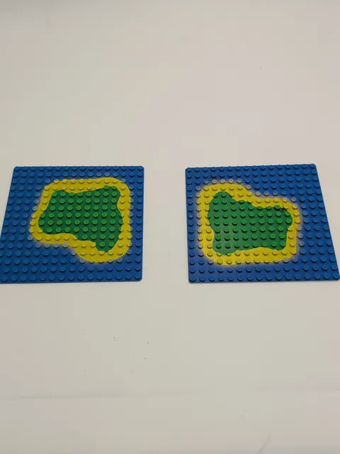 Lego Pirates: Plate Of Base Island 16 x 16, Ref 3867p01, Set 6265 6260. Lot Of 2