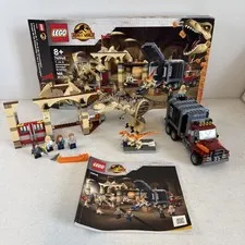 Lego 76948 Jurassic World T. rex & Atrociraptor Dinosaur Breakout 100% Complete