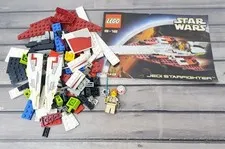 LEGO Star Wars 7143 Jedi Starfighter Incomplete w Obi-Wan Droid Head Instruction